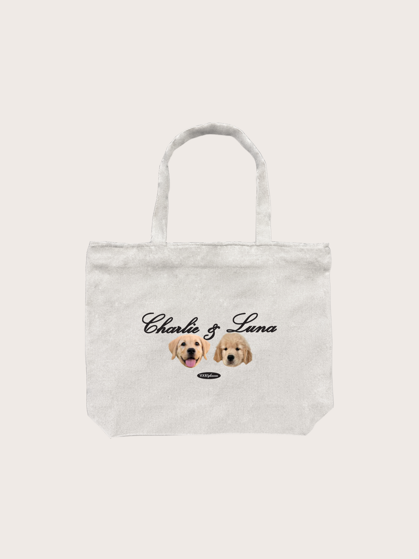 Everyday Cursive Tote Bag (2 Pets)