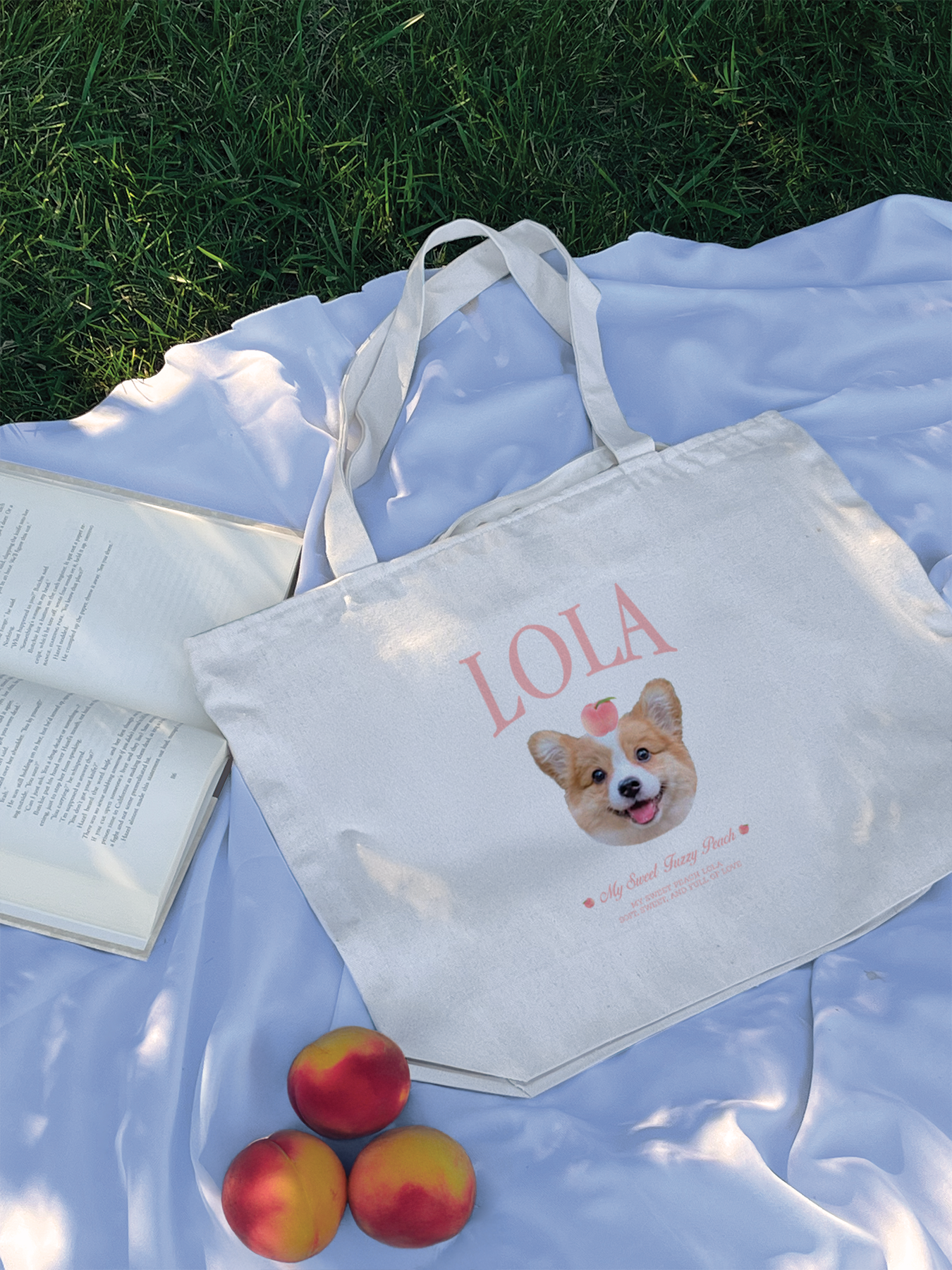 Peach Tote Bag