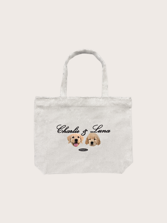 Everyday Cursive Tote Bag (2 Pets)